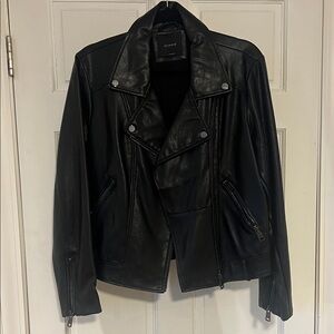 Classic Faux Black Leather Jacket